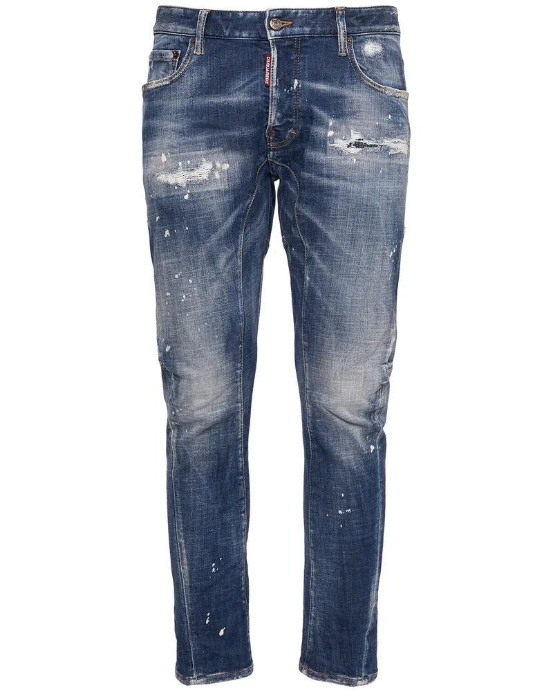 Dsquared2 Jeans Aus Denim „tidy Biker Dunkelblau