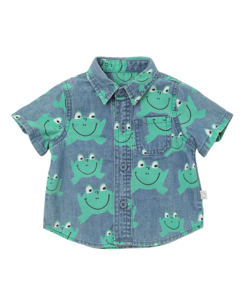Stella McCartney Kids Jeans Aus Baumwolldenim Mit Druck Blau
