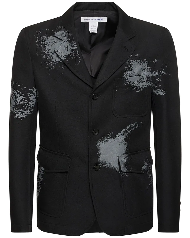 Comme des Garçons Einreihiger Blazer Aus Twill Schwarz