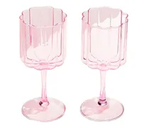 Set of 2 Wave wine glasses
