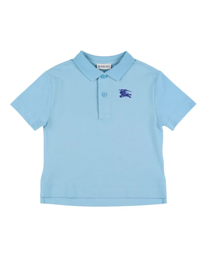 Burberry Polohemd Aus Baumwollpiqué Hellblau