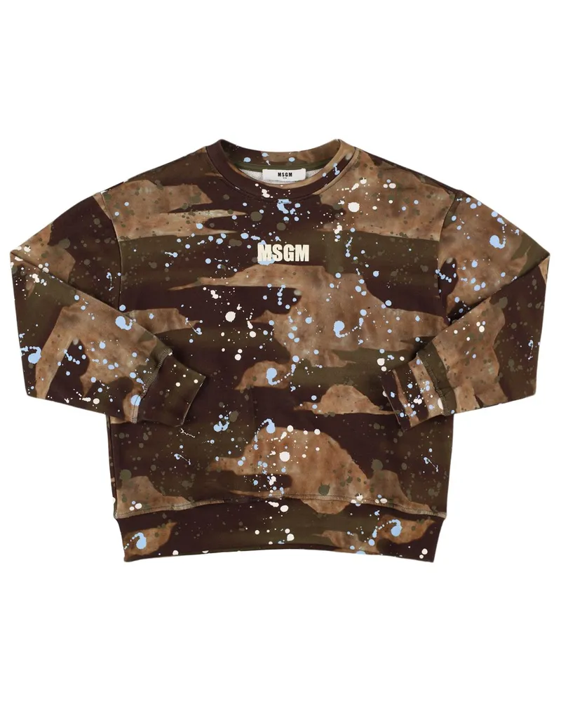 MSGM Sweatshirt Aus Baumwolle GrüN