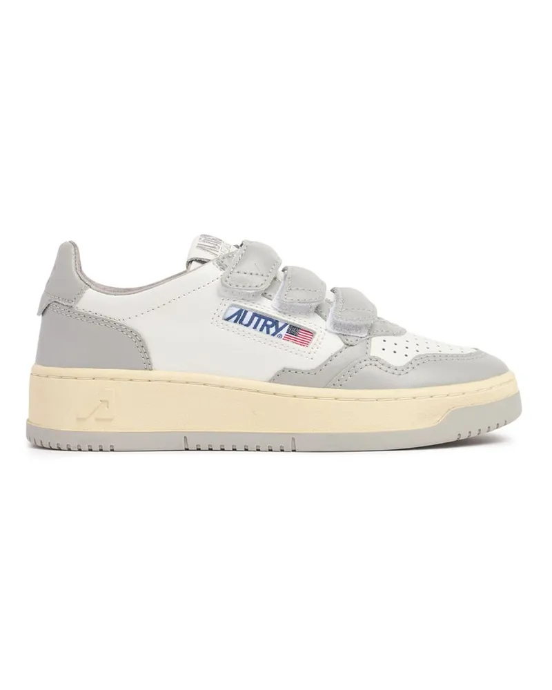 AUTRY Riemensneakers Aus Leder „kidstripes Weiß