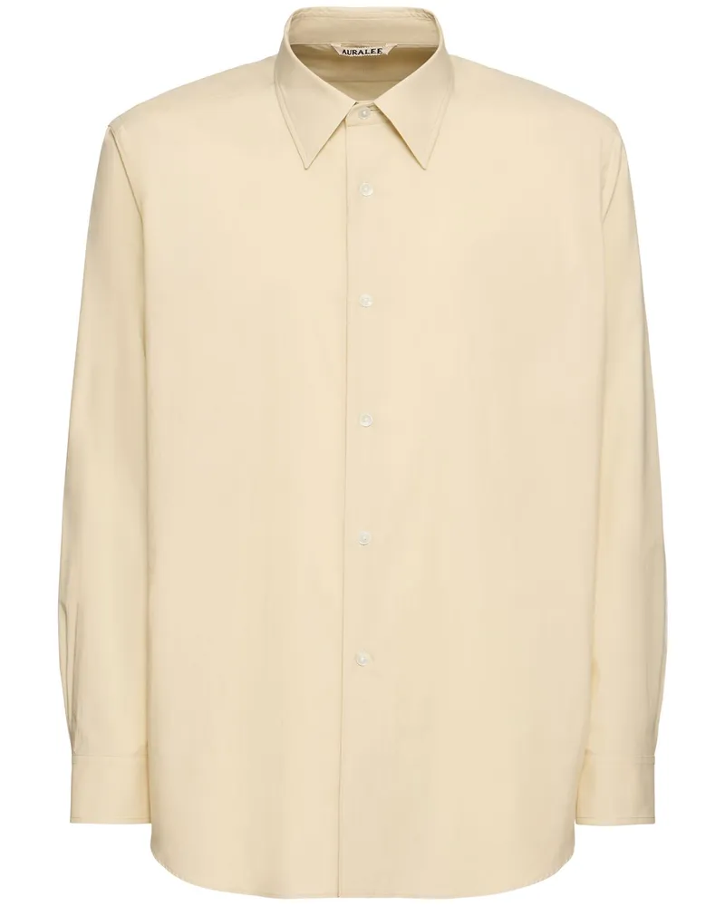 AURALEE Hemd Aus Twill „finx Hellbeige