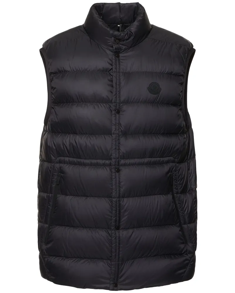 Moncler Daunenweste Aus Nylon „plaret Schwarz