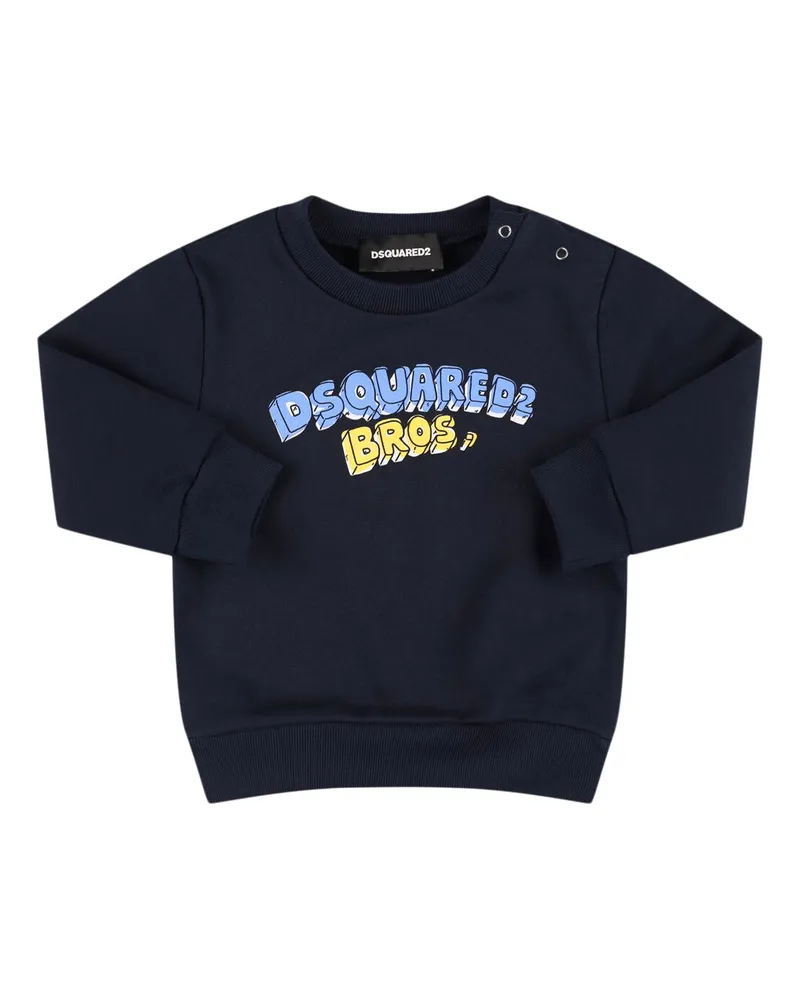 Dsquared2 Sweatshirt Aus Baumwolle Dunkelblau