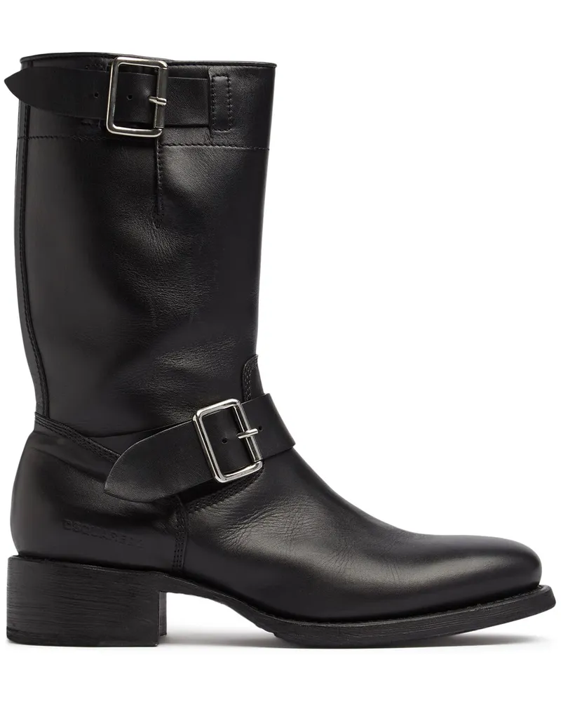 Dsquared2 Lederstiefel Schwarz