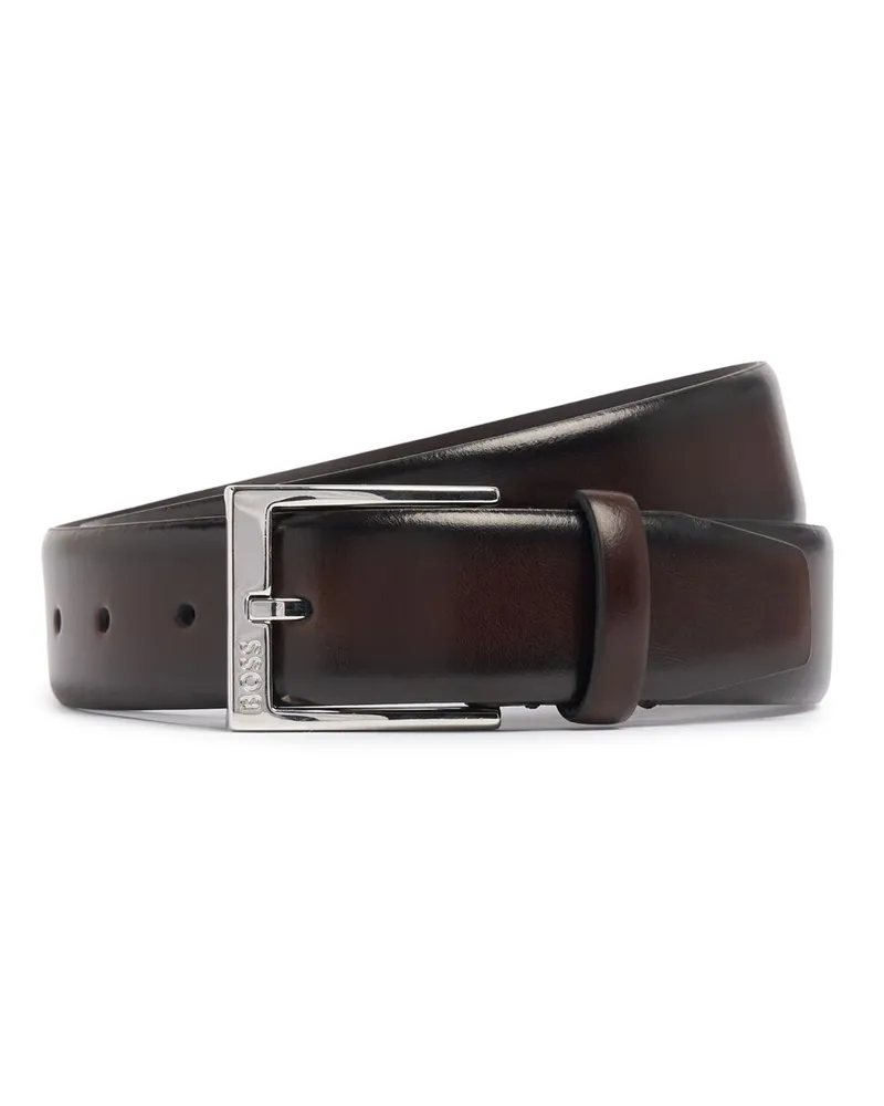 HUGO BOSS 35mm Breiter Ledergürtel „elloy Dunkelbraun