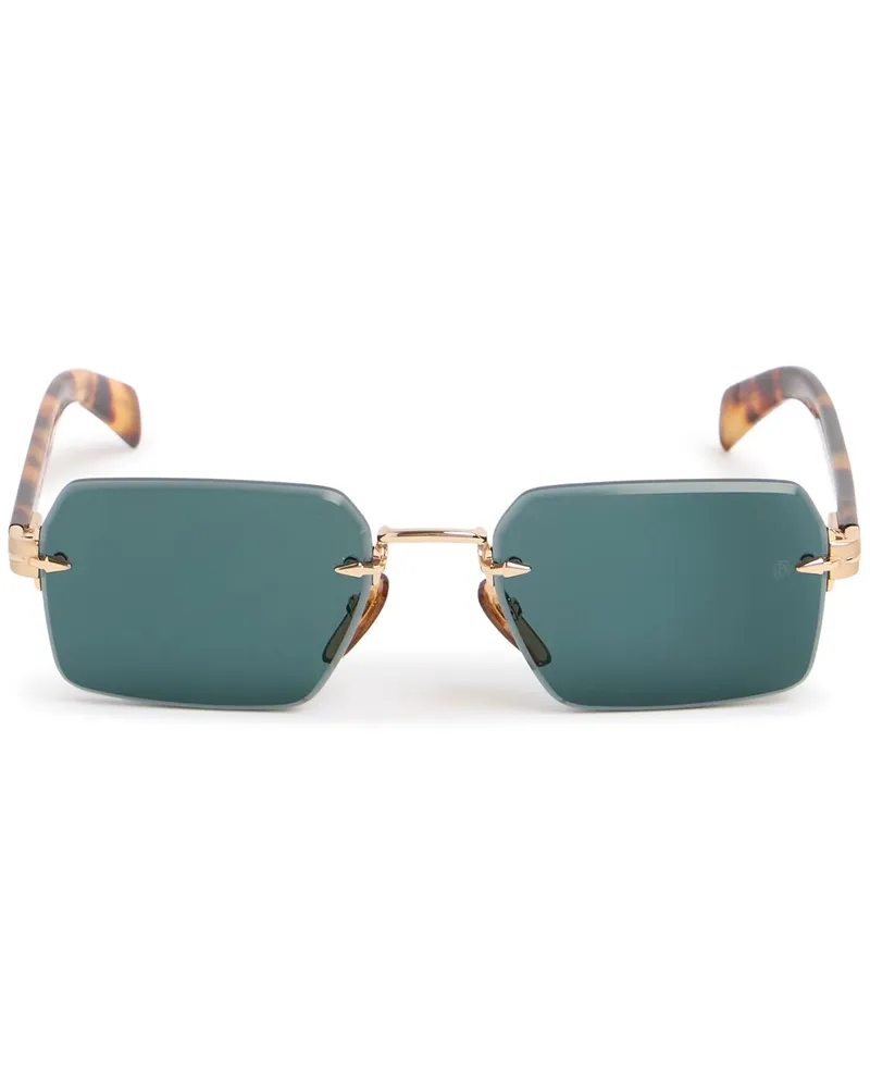 EYEWEAR by DAVID BECKHAM Eckige Sonnenbrille Aus Metall „db Gold