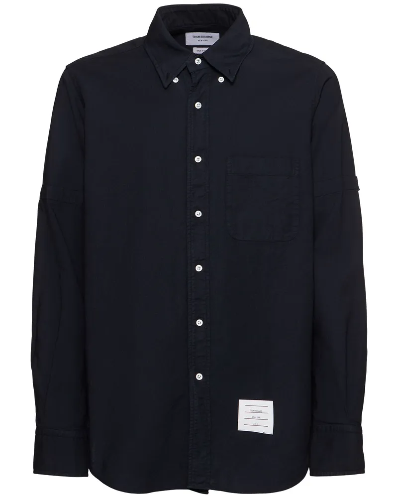 Thom Browne Hemd Aus Baumwolloxford Dunkelblau