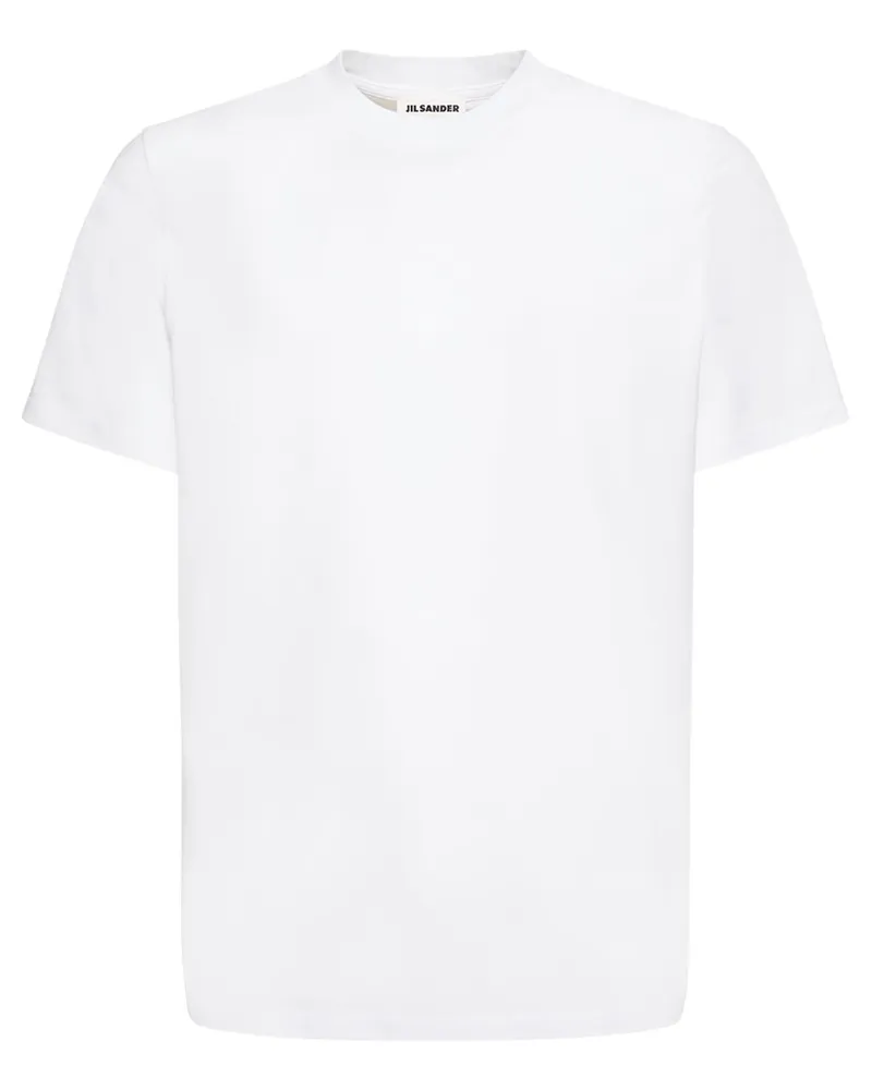 Jil Sander T-shirt Aus Baumwolljersey Weiß