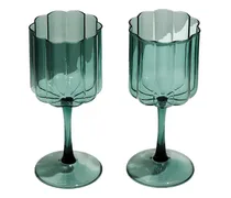 Set of 2 Wave wine glasses