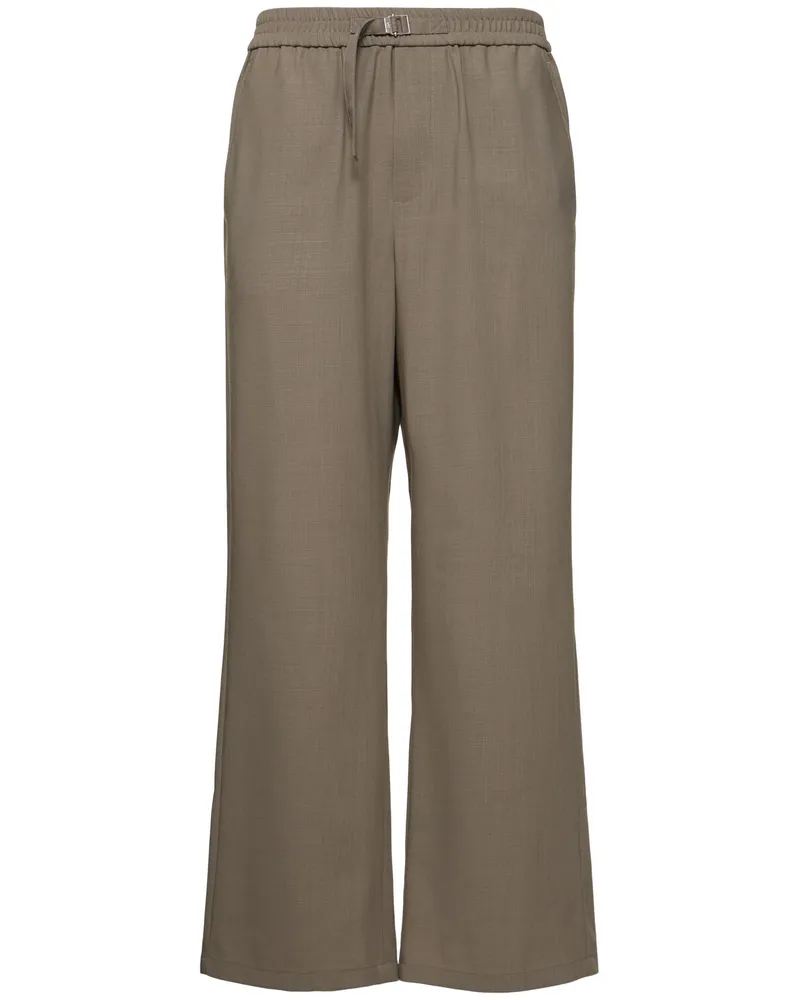 AMI Paris Hose Aus Wollgabardine Rauch