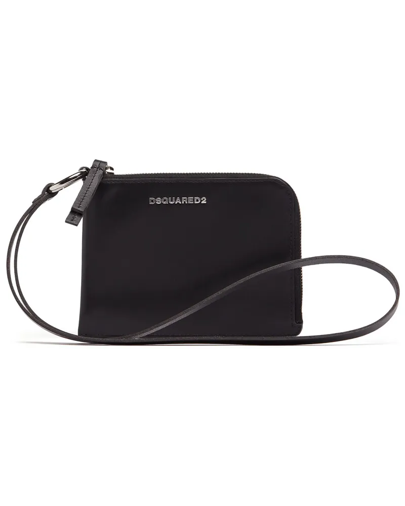 Dsquared2 Lederbrieftasche Mit Logo Schwarz