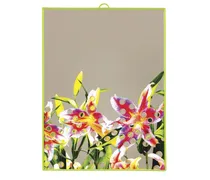 Flower mirror w/plastic frame