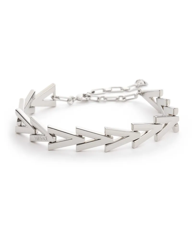 Versace Logo-halsband Platin