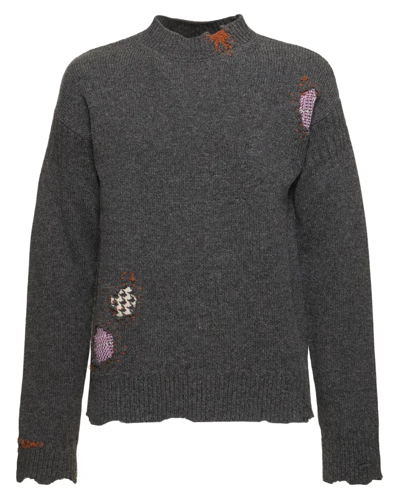 Marni Pullover Aus Wollstrick Grau