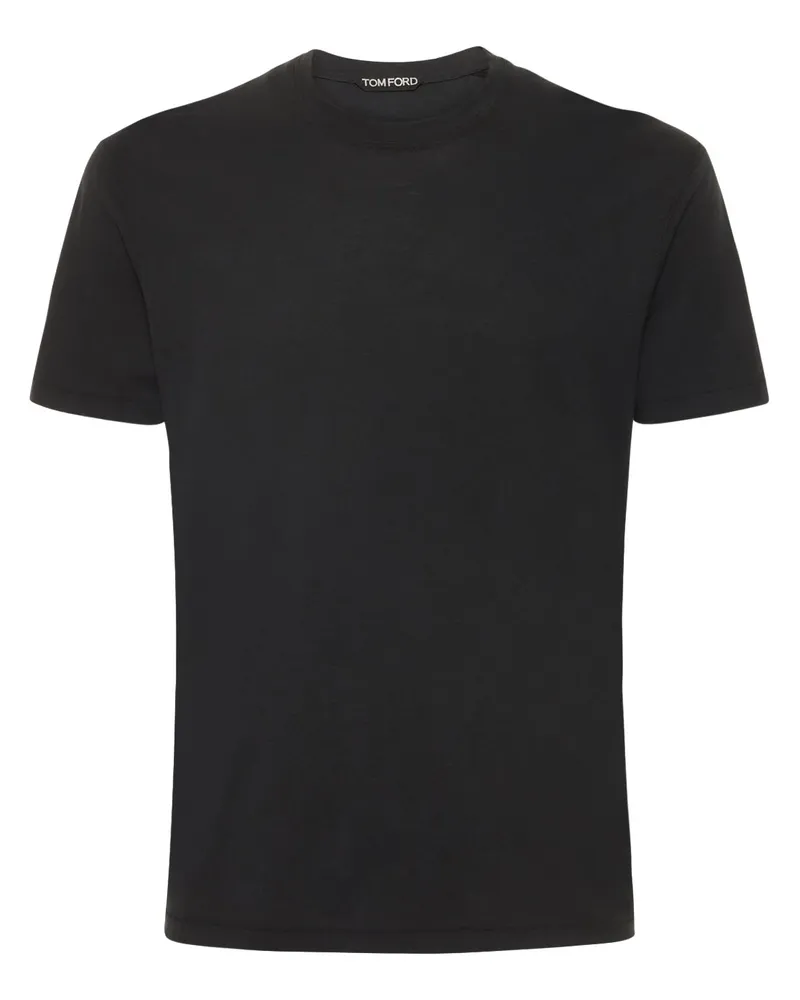 Tom Ford T-shirt Aus Lyocell & Baumwolle Schwarz
