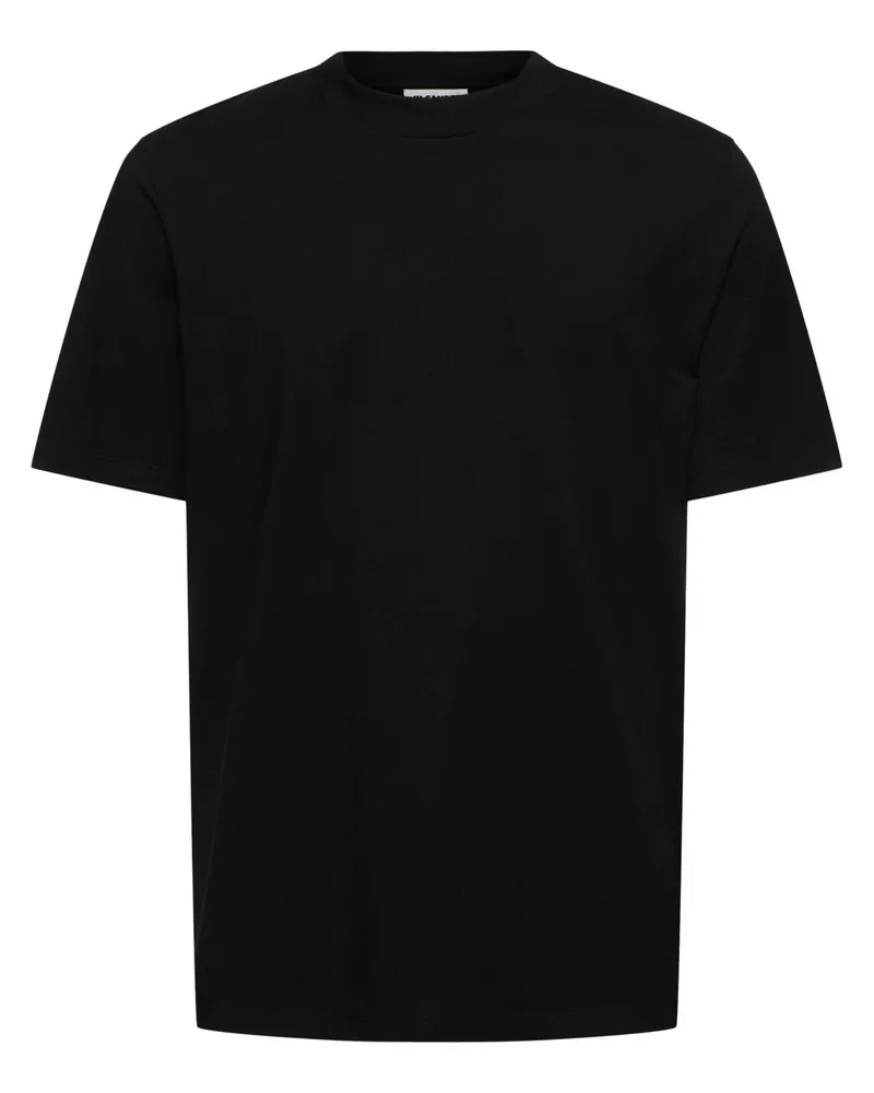 Jil Sander T-shirt Aus Baumwolljersey Schwarz