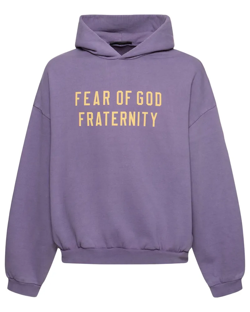 Fear of God Kapuzenpullover Aus Schwerer Baumwolle Lavendel