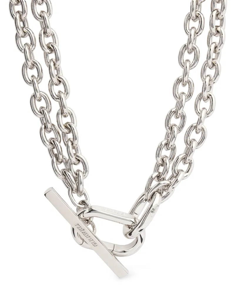 Paco Rabanne Chain Collar Necklace Silber