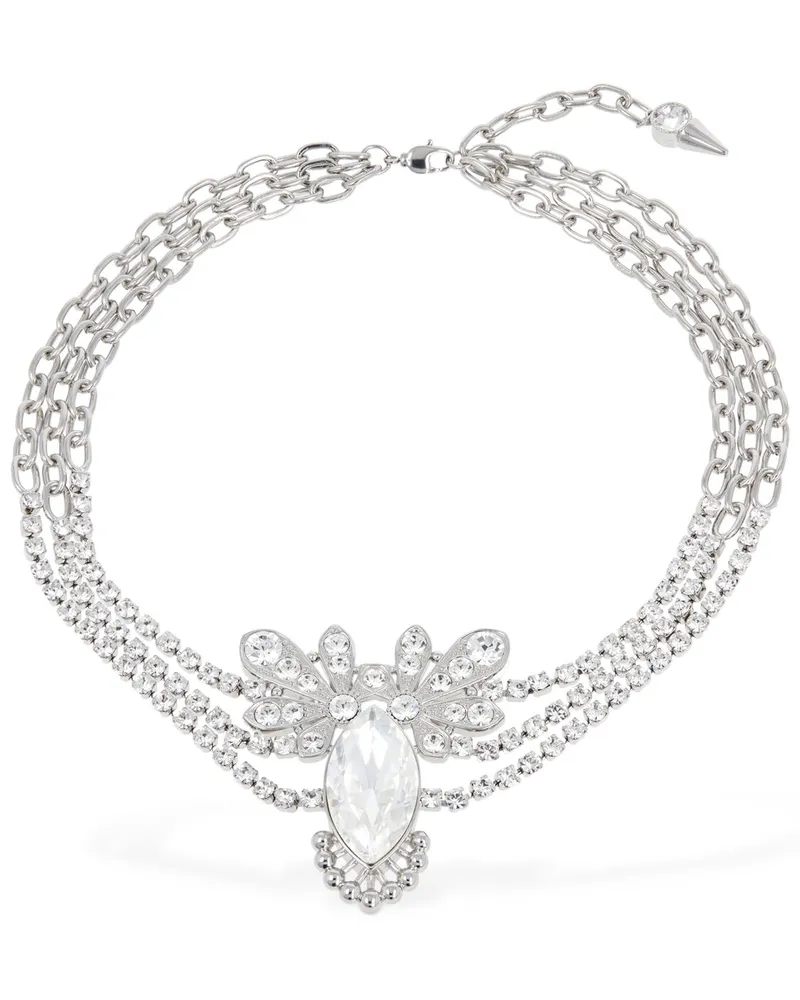 Paco Rabanne Halsband Mit Kristallen Silber