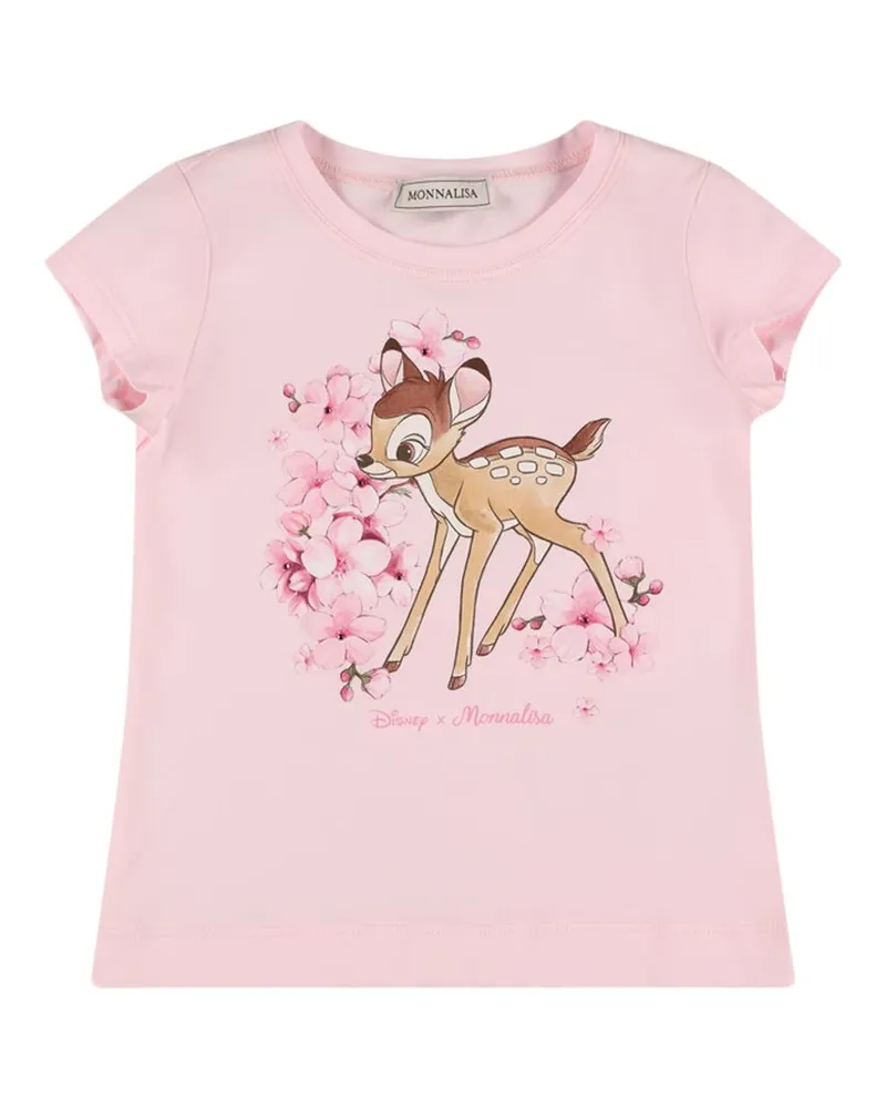 Monnalisa T-shirt Aus Baumwollmischung Mit Druck Hellpink