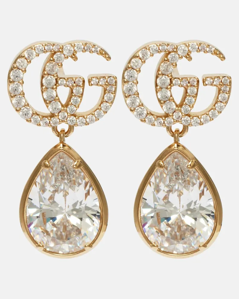 Gucci Ohrringe GG Marmont mit Kristallen Gold
