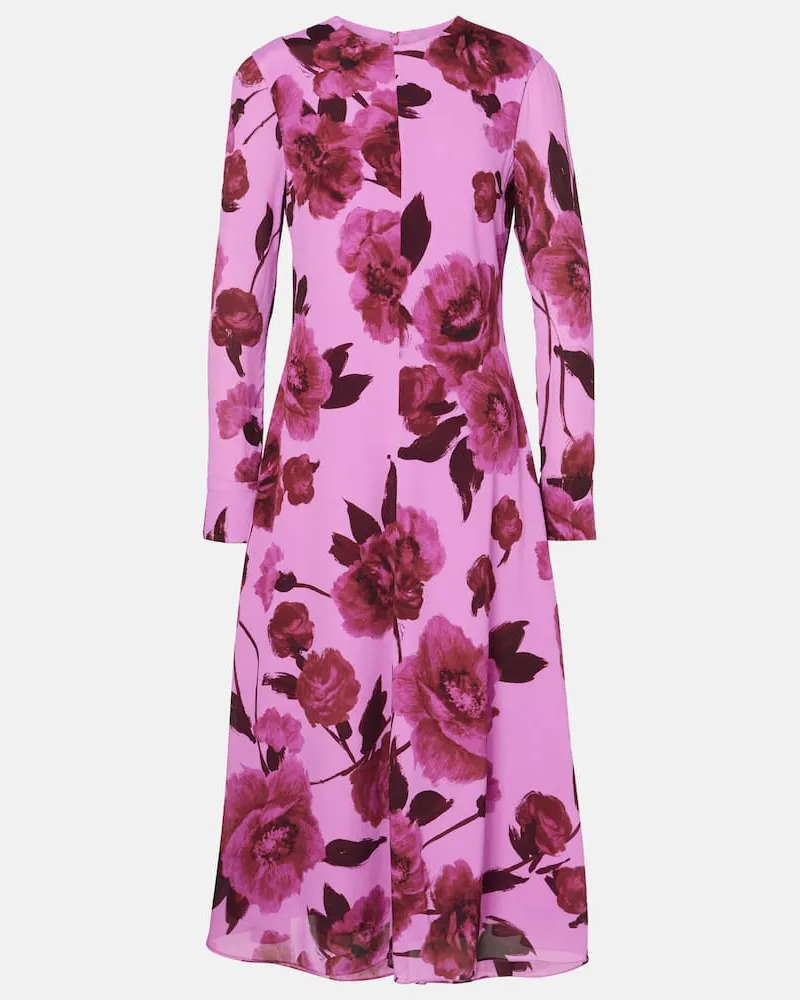 Erdem Midikleid aus Crêpe Rosa