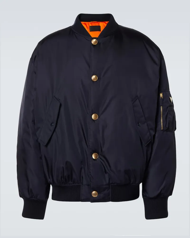 Prada Bomberjacke aus Re-Nylon Blau