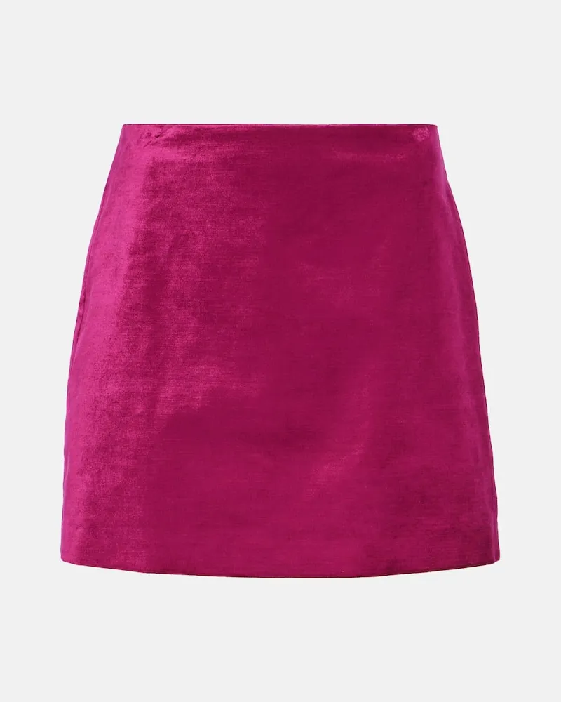 Veronica Beard Minirock Ohemia aus Samt Rosa