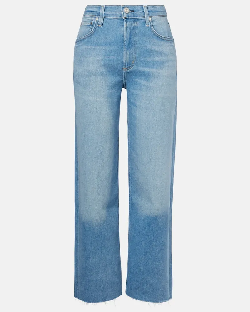 Citizens of humanity High-Rise Straight Jeans Palma Blau