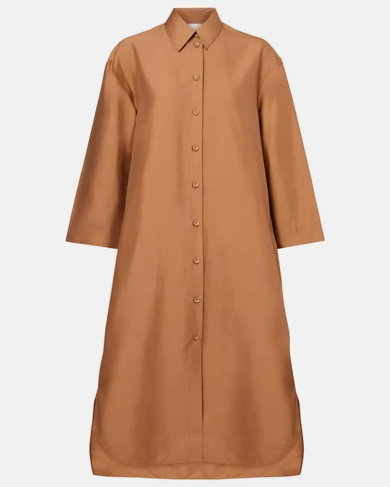 Max Mara Hemdblusenkleid Sella Braun