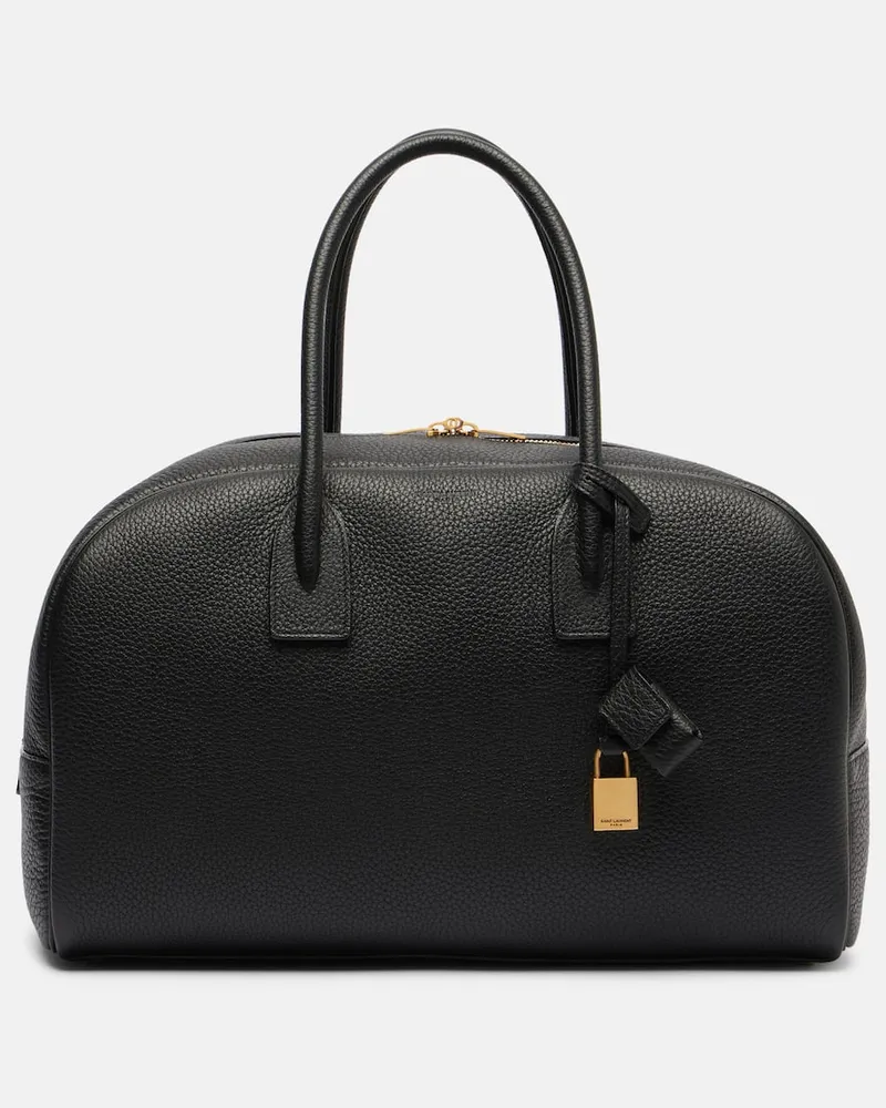 Saint Laurent Tote Bag aus Leder Schwarz