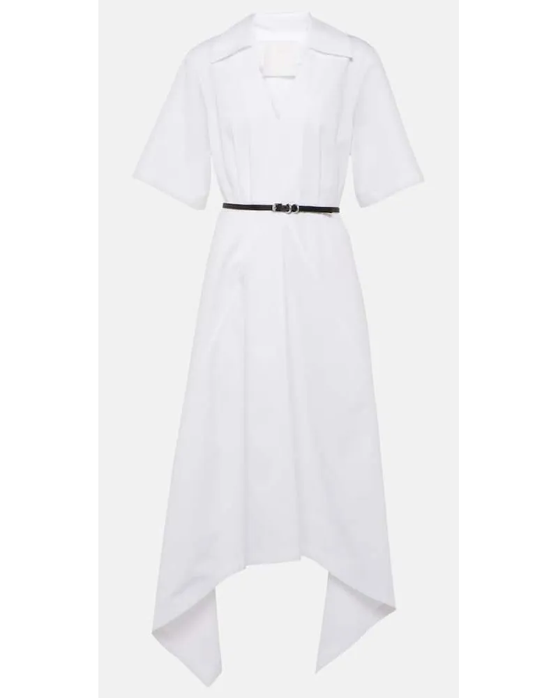 Givenchy Hemdblusenkleid Voyou aus Baumwollpopeline Weiss