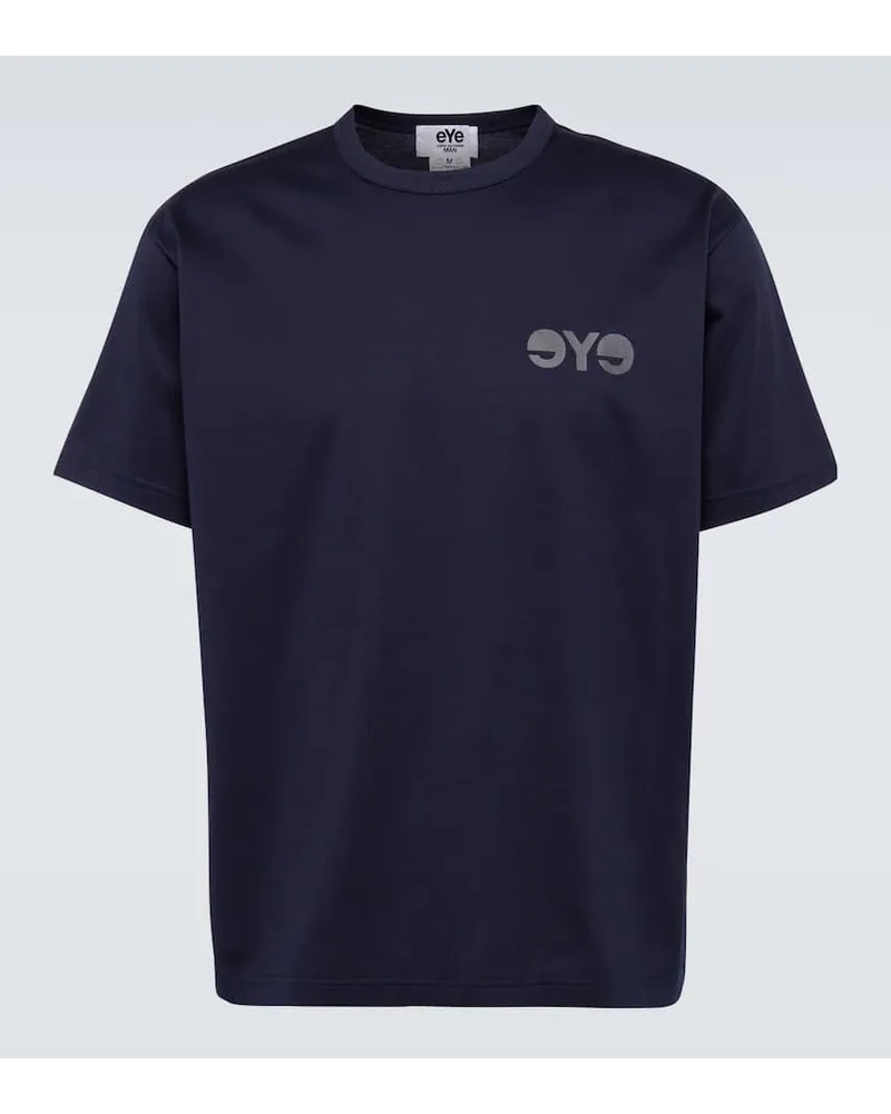 Junya Watanabe T-Shirt aus Baumwolle Blau