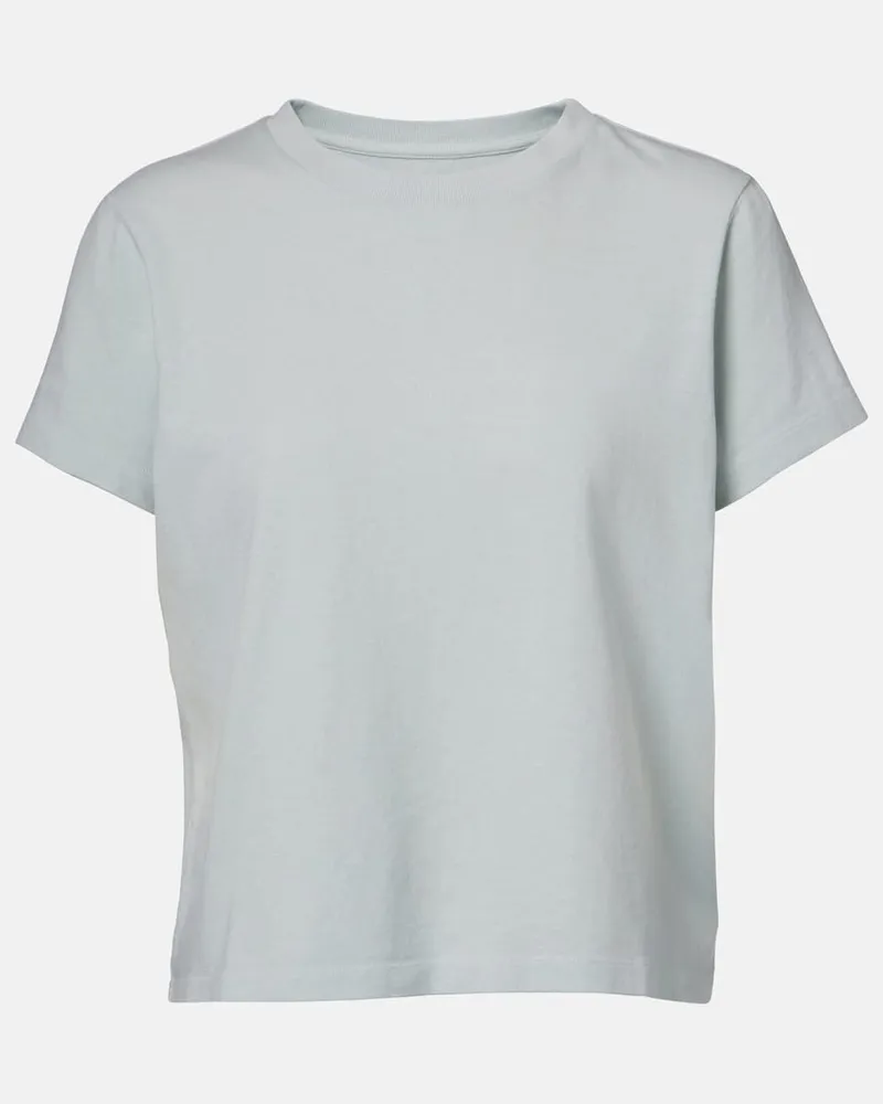 KHAITE T-Shirt Emmylou aus Baumwolle Blau