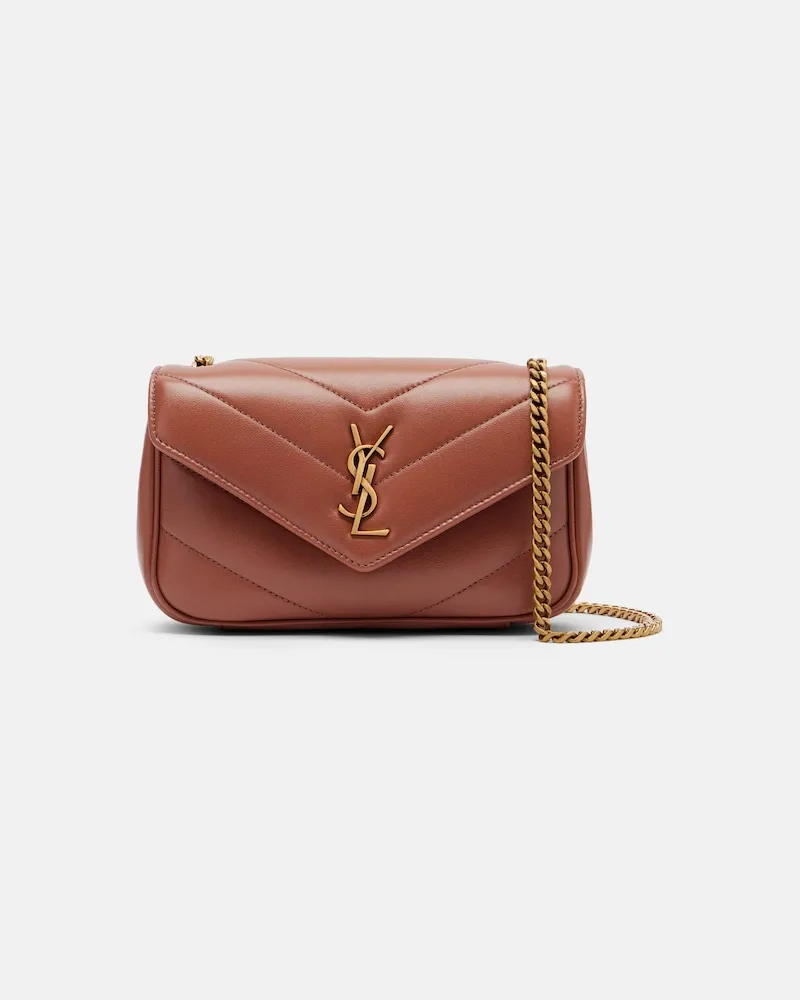 Saint Laurent Schultertasche Loulou Mini aus Leder Rosa