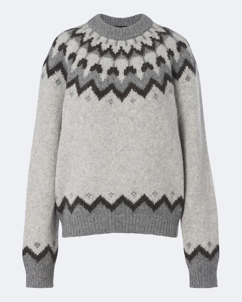 Nili Lotan Pullover Alan aus einem Alpakawollgemisch Grau
