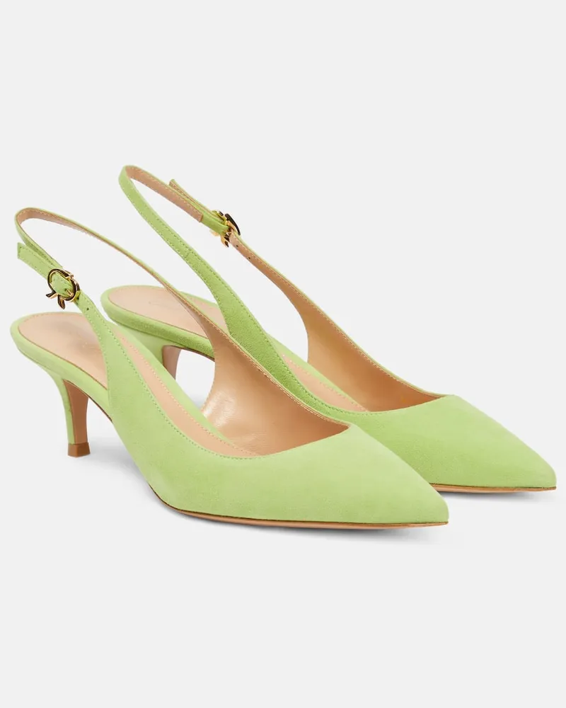 Gianvito Rossi Slingback-Pumps Ribbon 55 Grün