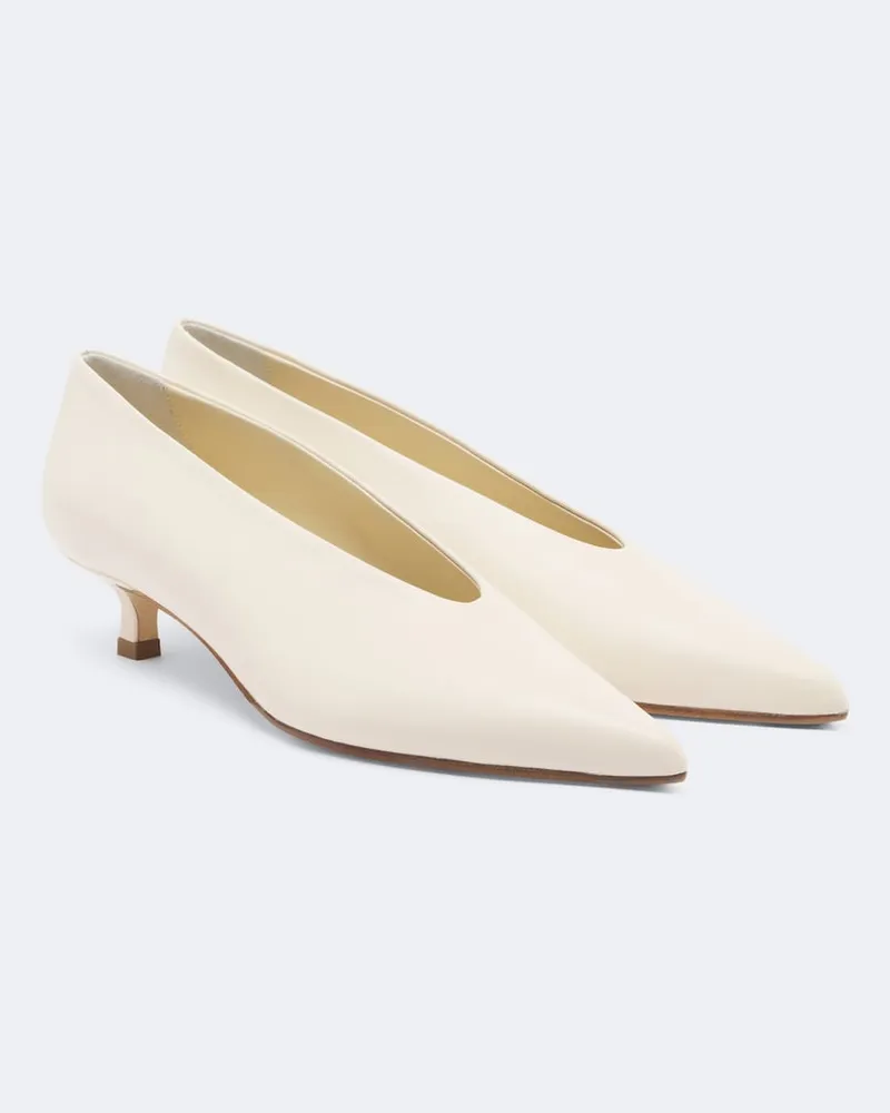 aeyde Pumps Clara aus Leder Weiß