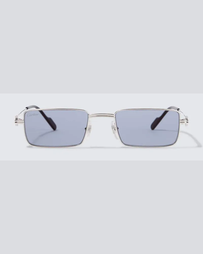 Cartier Eckige Sonnenbrille Première De Cartier Blau