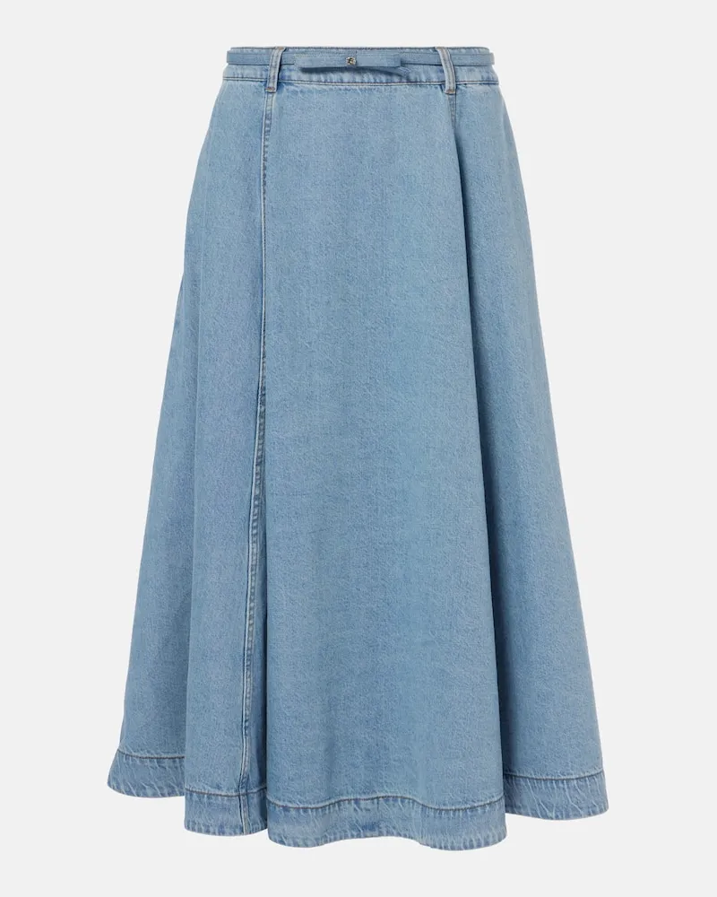 Zimmermann Jeansrock Crush Denim Full Blau