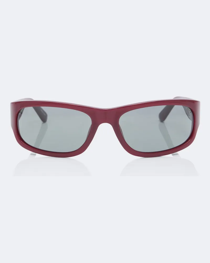 Magda Butrym Eckige Sonnenbrille aus Acetat Burgunderrot