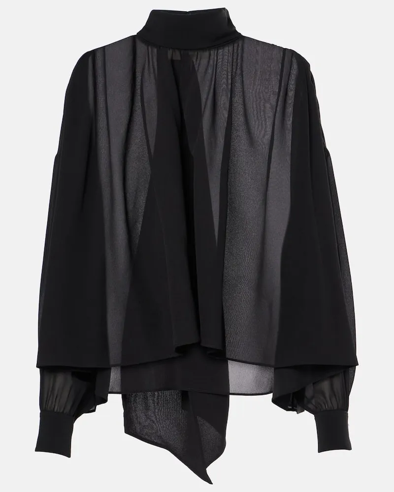 Chloé Chloé Bluse aus Seiden-Georgette Schwarz