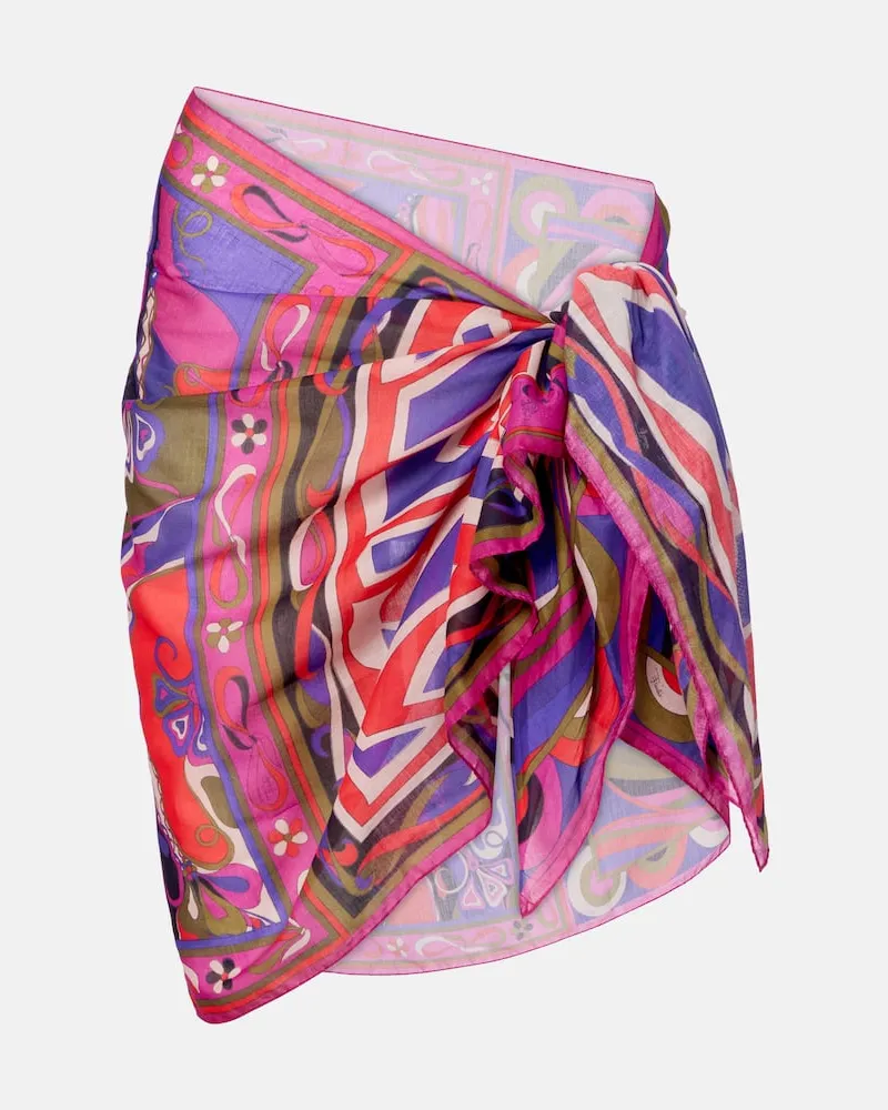 Emilio Pucci Pareo Orchidee aus Baumwolle Multicolor