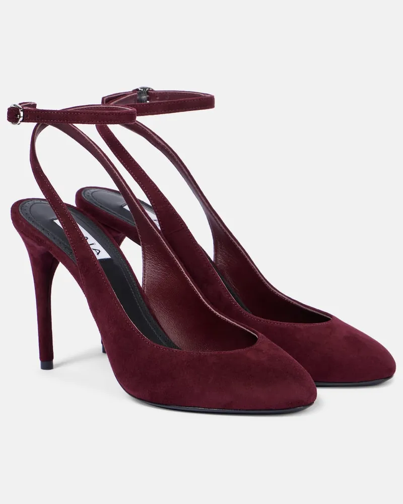 Alaïa Alaïa Pumps Decolette 90 aus Veloursleder Burgund
