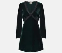 Minikleid Macie aus Samt mit Spitze
