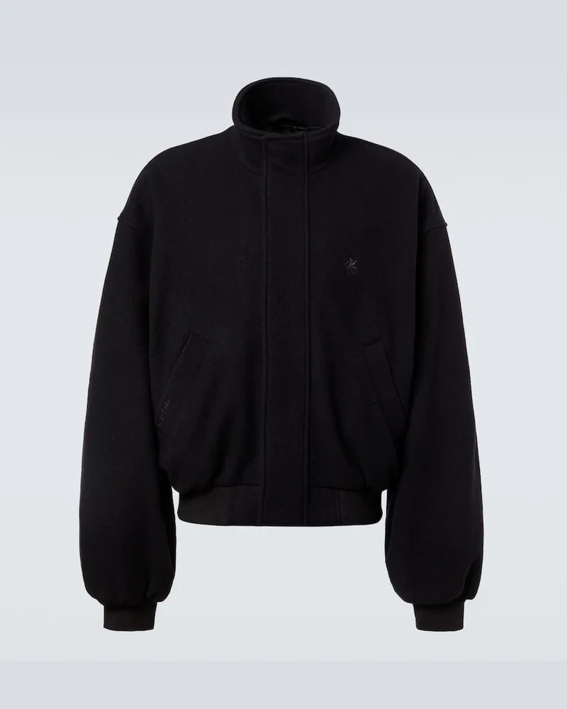 Balenciaga Blouson aus Wolle Schwarz