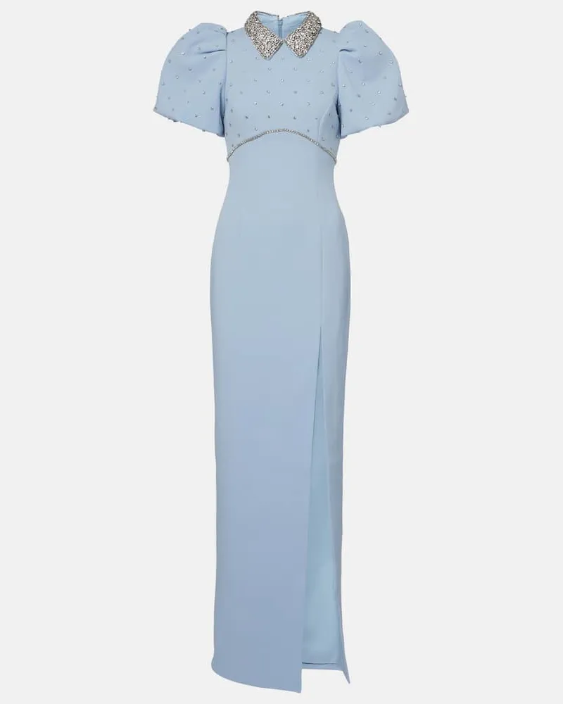 Rebecca Vallance Robe Amery mit Kristallen Blau